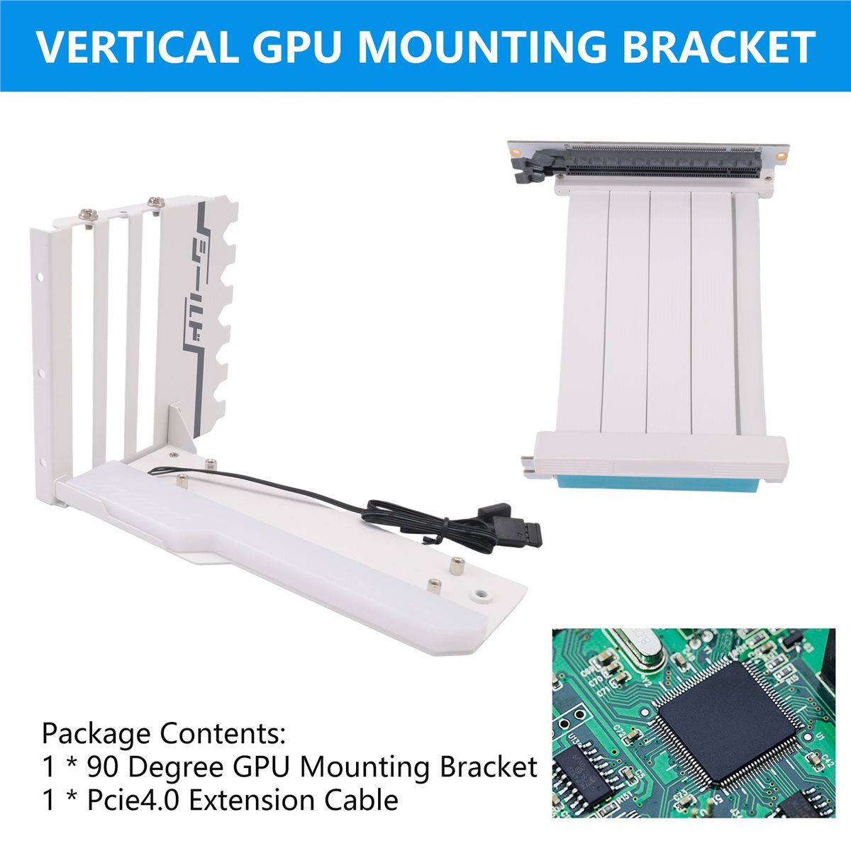 DT81 Vertical GPU Mounting Bra - огляд і ціна Pcie 4.0 X16 Riser Cable 90 Degree