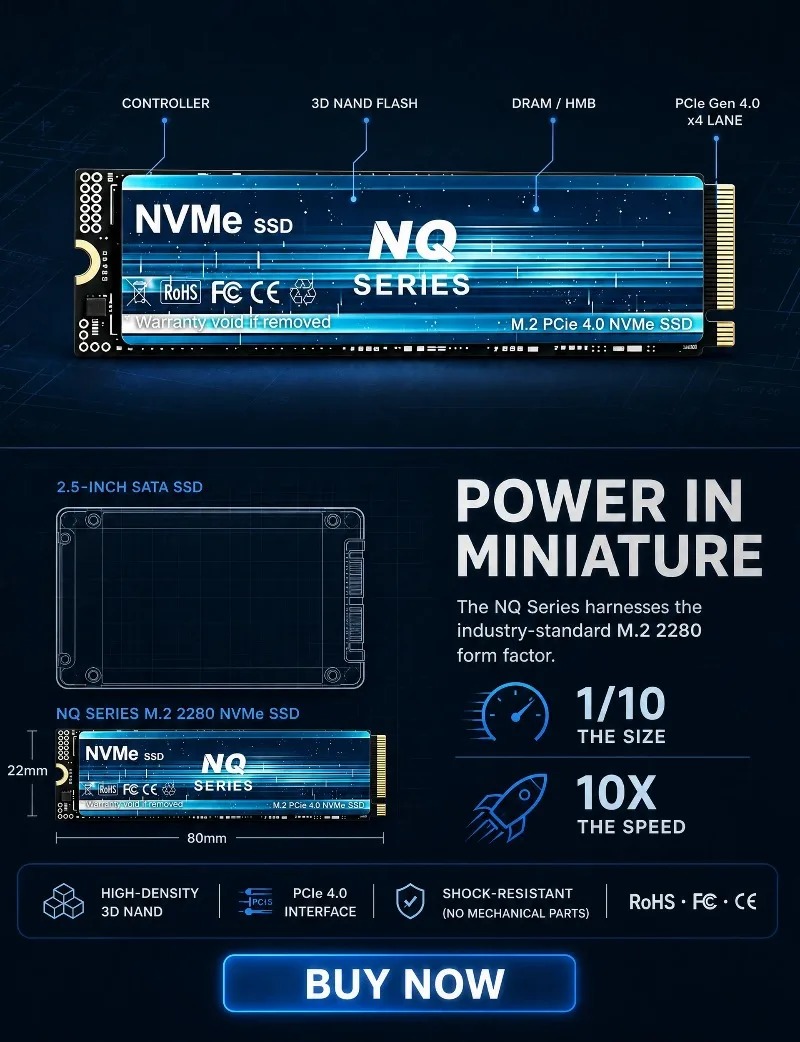 NQ 2TB 4TB SSD M.2 NVMe Intern - огляд і ціна M.2 Nvme 4Tb Pcie 4.0 Ssd