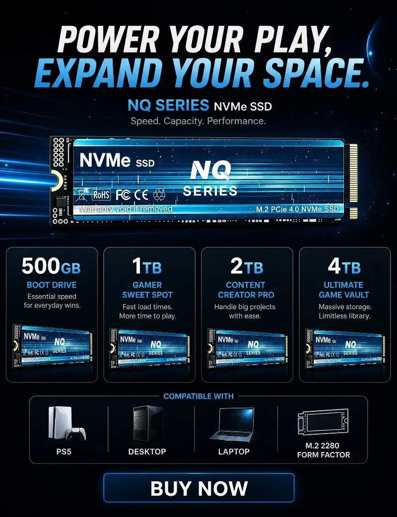 NQ 2TB 4TB SSD M.2 NVMe Intern - огляд і ціна M.2 Nvme 4Tb Pcie 4.0 Ssd