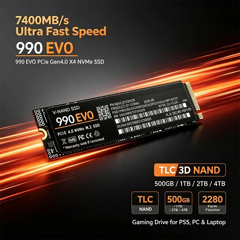 Gaming M.2 NVMe SSD 990 EVO PC - огляд і ціна M.2 Nvme 4Tb Pcie 4.0 Ssd