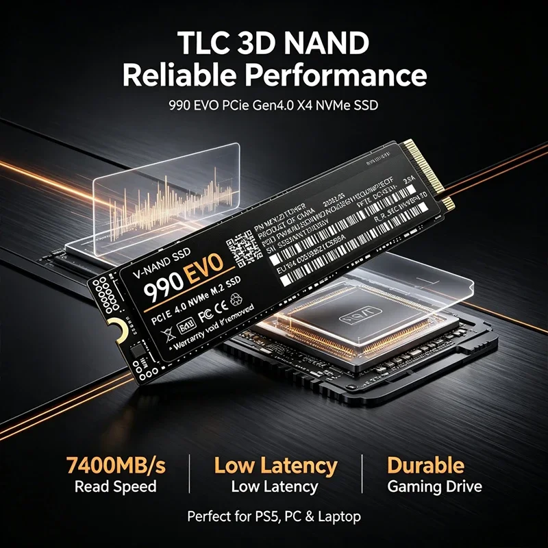 Gaming M.2 NVMe SSD 990 EVO PC - огляд і ціна M.2 Nvme 4Tb Pcie 4.0 Ssd