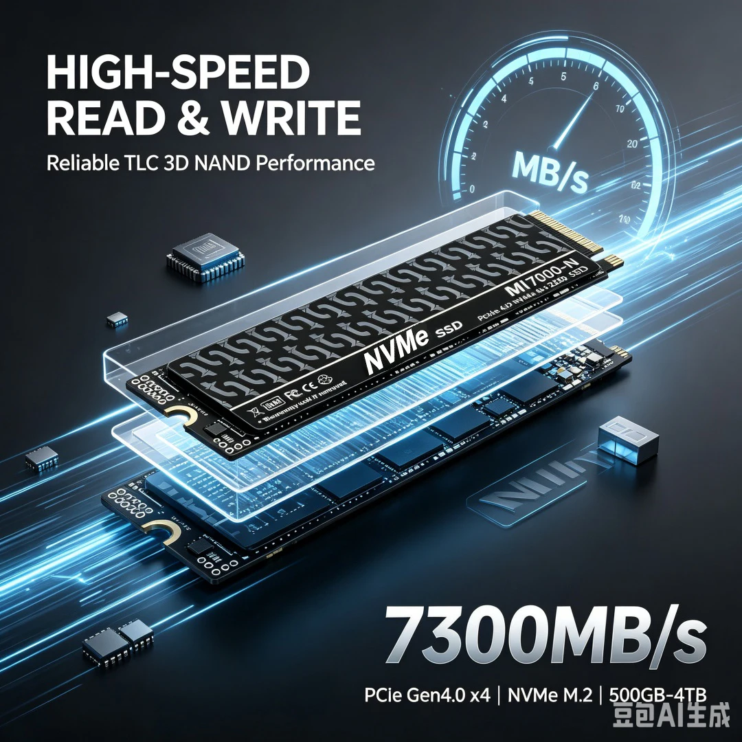 MI7000-N 7300MB/s SSD 1TB 2TB  - огляд і ціна M.2 Nvme 4Tb Pcie 4.0 Ssd